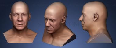 3D model Vin Diesel head (STL)